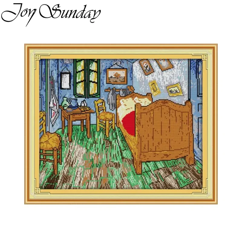 Embroidery Meaning - Joy Sunday Van Gogh ห้องนอนรูปแบบชุดปักครอสติส Aida