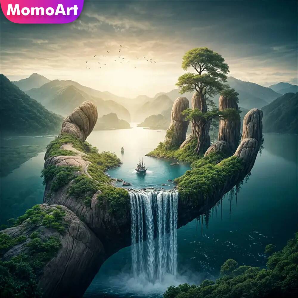 Embroidery Meaning - Momoart หมีเพชรโมเสคสัตว์เต็มรูปแบบเพชรภาพวาดดวงจันทร์เย็บปักถักร้อยใหม่มาถึง Handmade Hobby