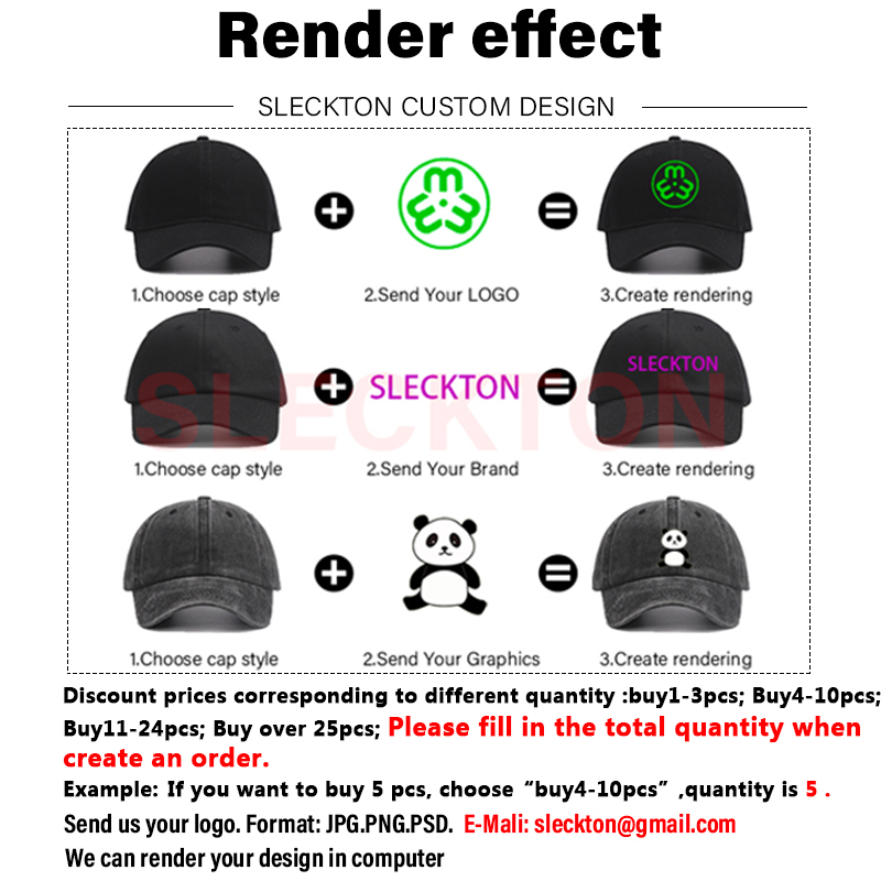 หมวกแก๊ปปีกกว้างปักโลโก้ SLECK - Embroidery Design Logo บทวิจารณ์และราคา
