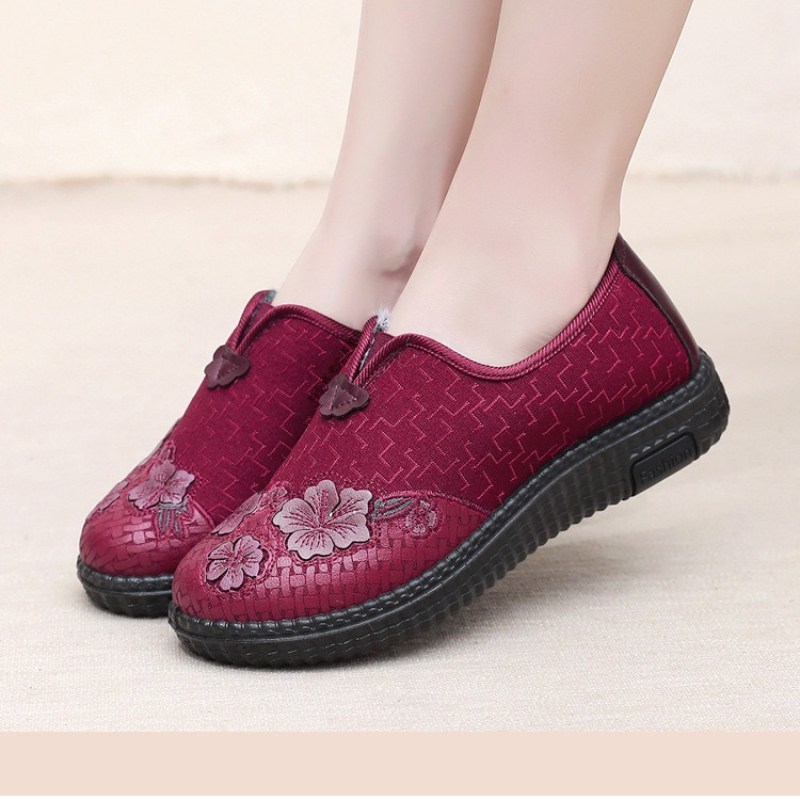 รองเท้าสลิปออนบุขนสำหรับผู้หญิ - Embroidery Online บทวิจารณ์และราคา