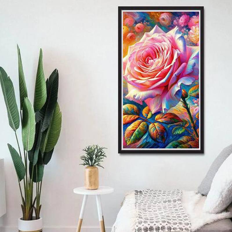 ภาพขนาดใหญ่ ภาพวาดเพชรคริสตัลเ - Embroidery Rose บทวิจารณ์และราคา
