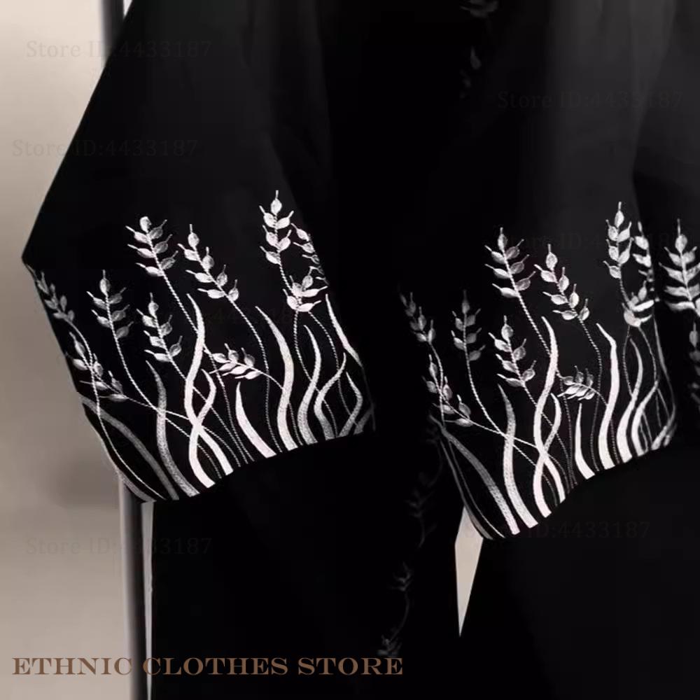 ชุดอาบายะปักลายสีดำสุดหรูสำหรั - Embroidery Kebaya บทวิจารณ์และราคา