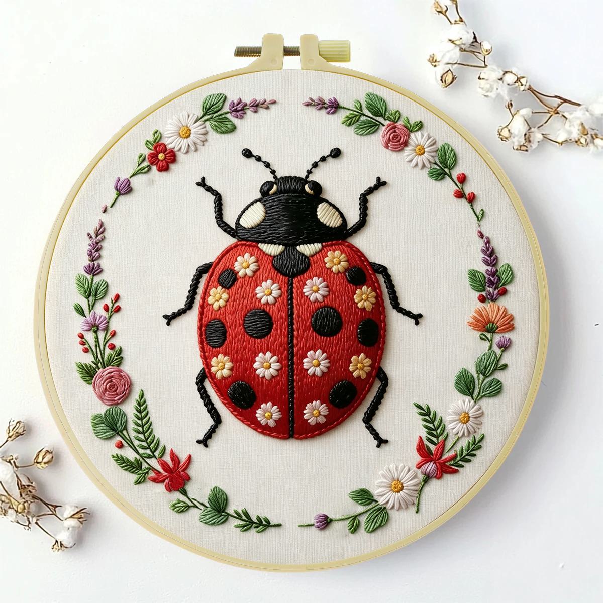 ชุดเย็บปักถักร้อยลายเต่าทอง ขน - Embroidery Lady Bug บทวิจารณ์และราคา
