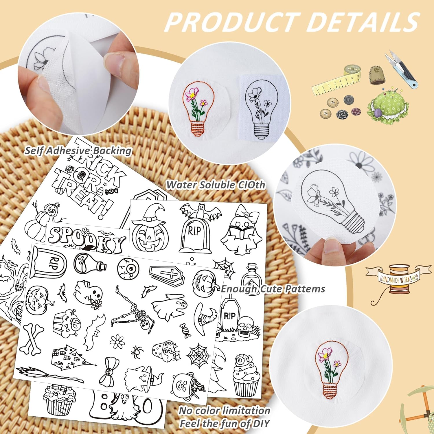 กระดาษปักลายละลายน้ำได้ ลายปัก - Embroidery Meaning บทวิจารณ์และราคา