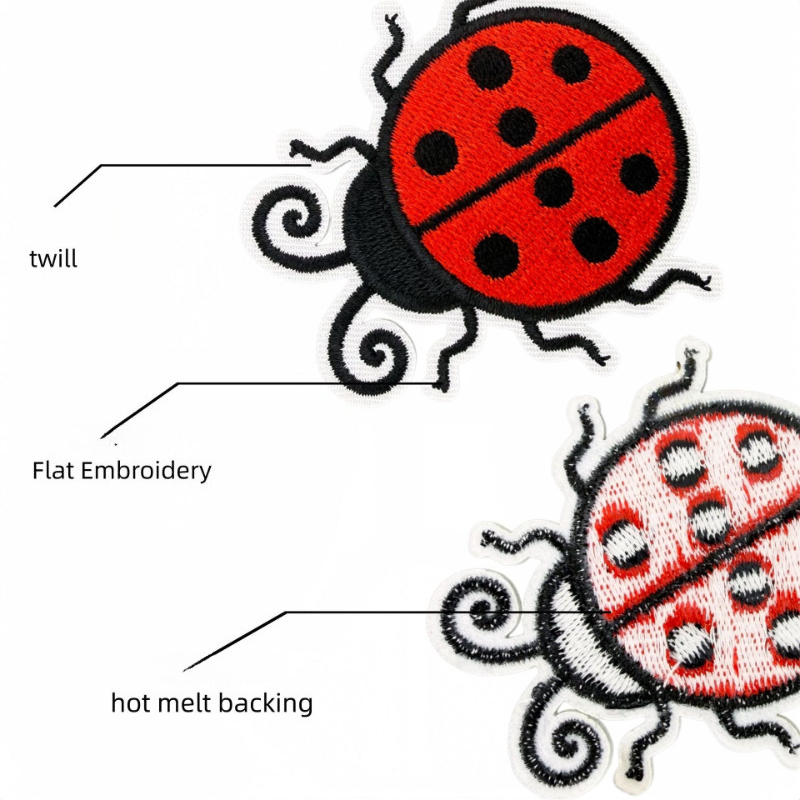 แพทช์ปักลายแมลงการ์ตูนน่ารักแบ - Embroidery Lady Bug บทวิจารณ์และราคา